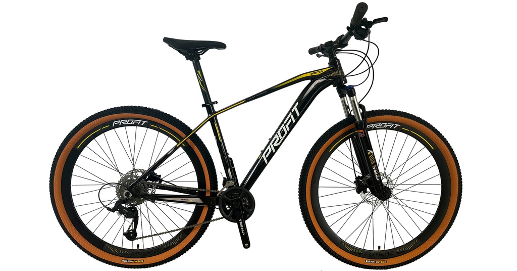 [7705084318067] BICICLETA PROFIT 29er BOSTON X3 9 VEL M NEGRO/AMARILLO